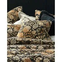 Beaumont Piped Cushion - Black Mix, Cotton Linen Blend alternate view
