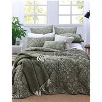 Botanica Poplar Bedspread Set - Green Mix, Cotton-Linen alternate view
