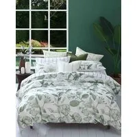 Botanical Leaf Bedding Set - White Mix, Pure Cotton alternate view
