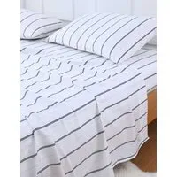 Cape Leaf Fitted Sheet Set - White Mix, Cotton alternate view