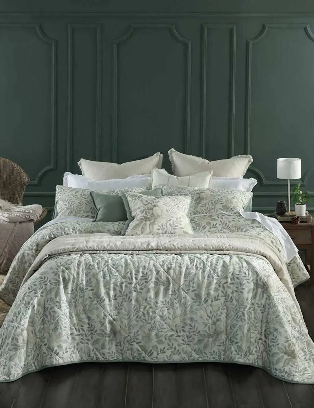 Cotton Linen Blend Whisper Quilted Bedding Set - Medium Grey Mix product