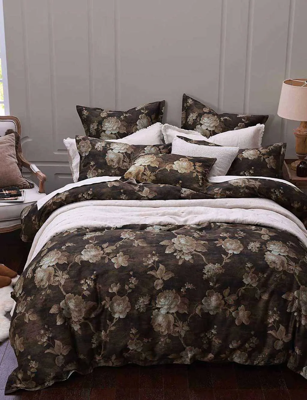 Desdemona Reversible Bedding Set - Brown Mix, Cotton product
