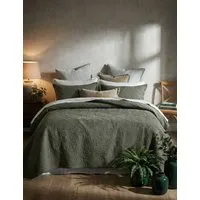 Hawthorn Bedspread Set - Green, Pure Cotton alternate view