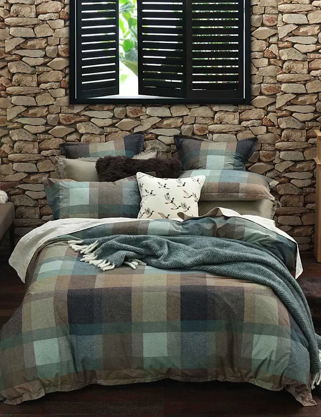 Lodge Reversible Bedding Set - Brown Mix, Pure Cotton product