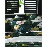 Lorenza Velvet Cushion with Fringe - Green alternate view