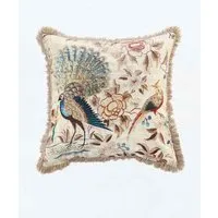 Milan Fringed Square Cushion - Multi, Cotton alternate view