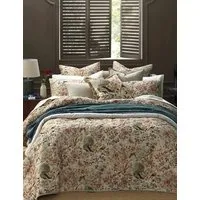 Milan Quilted Bedspread Set - Dark Teal, Cotton-Linen alternate view