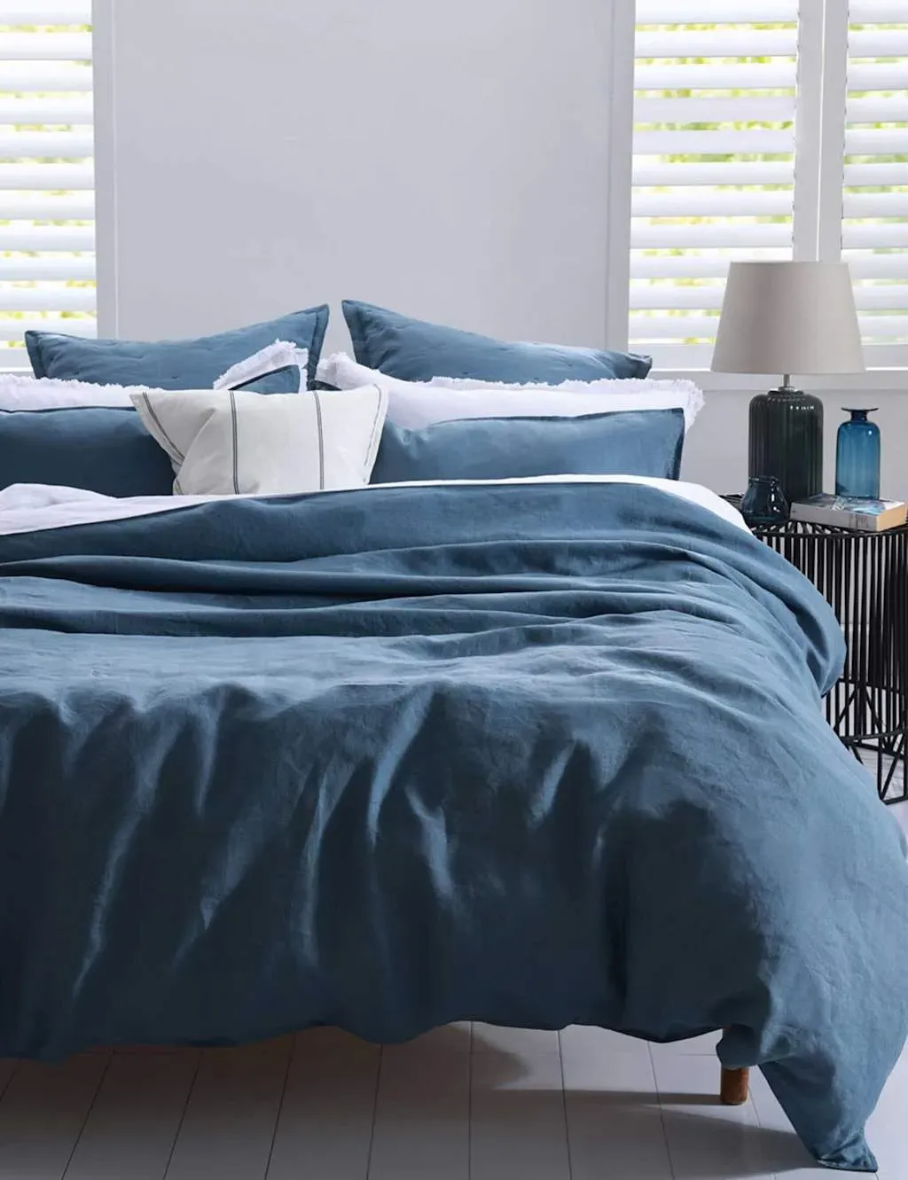 Ocean Pure Linen Bedding Set - Blue product