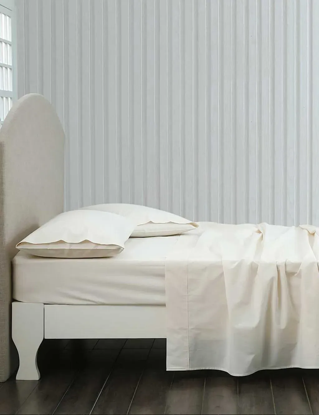 Pure Cotton 200 Thread Count Fitted Sheet Set - Ivory product