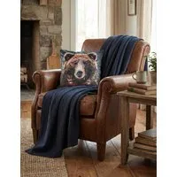 Thread Bear Cushion - Multi, Velvet alternate view