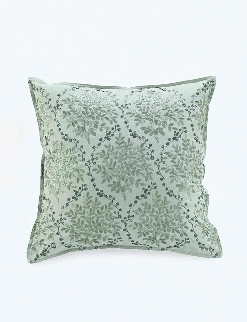 Tuto Embroidered Cushion - Green Mix, Cotton product