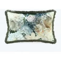 Velvet Polly Bolster Cushion - Green Mix alternate view