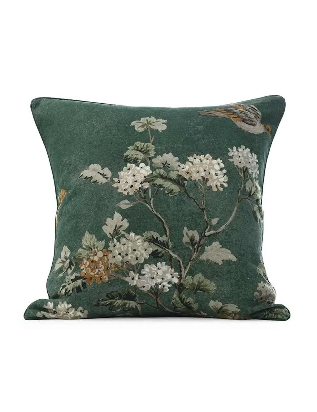 Zen Piped Cushion - Green Mix, Cotton-Linen Blend product
