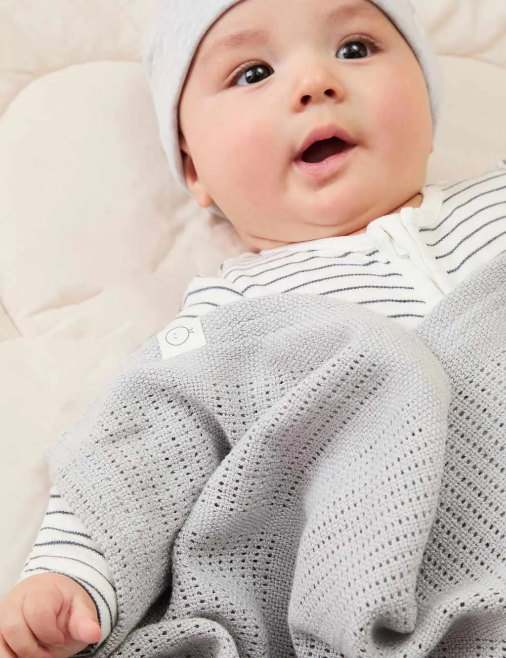 Cellular Blanket - Grey, Cotton Blend product