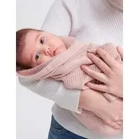 Cotton Blend Cellular Blanket - Pink alternate view