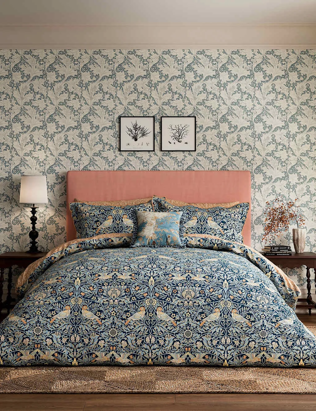Bird Pure Cotton Bedding Set - Blue Mix product
