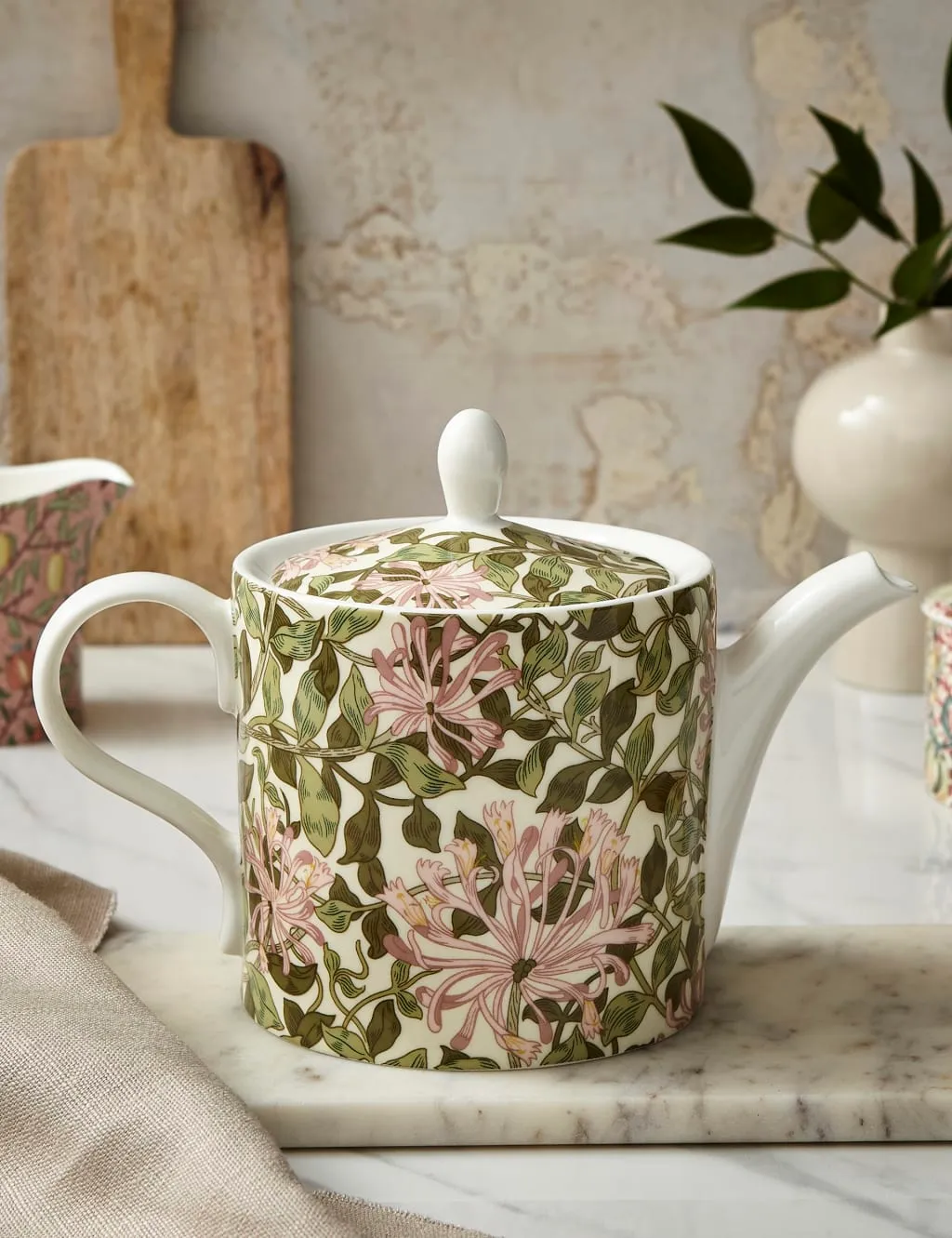 Honeysuckle Teapot - Pink, Fine Porcelain product