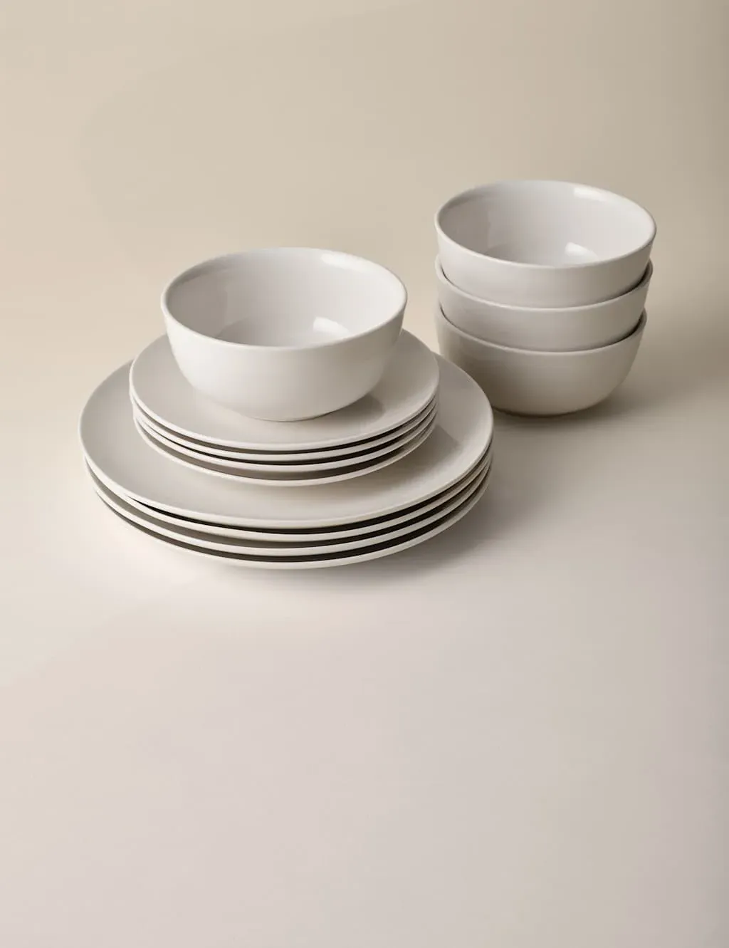 12 Piece Porcelain Dinner Set - White product