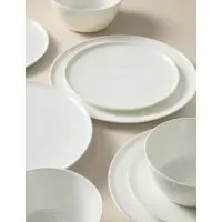 12 Piece Straight Sided Dinner Set - White, China alternate view