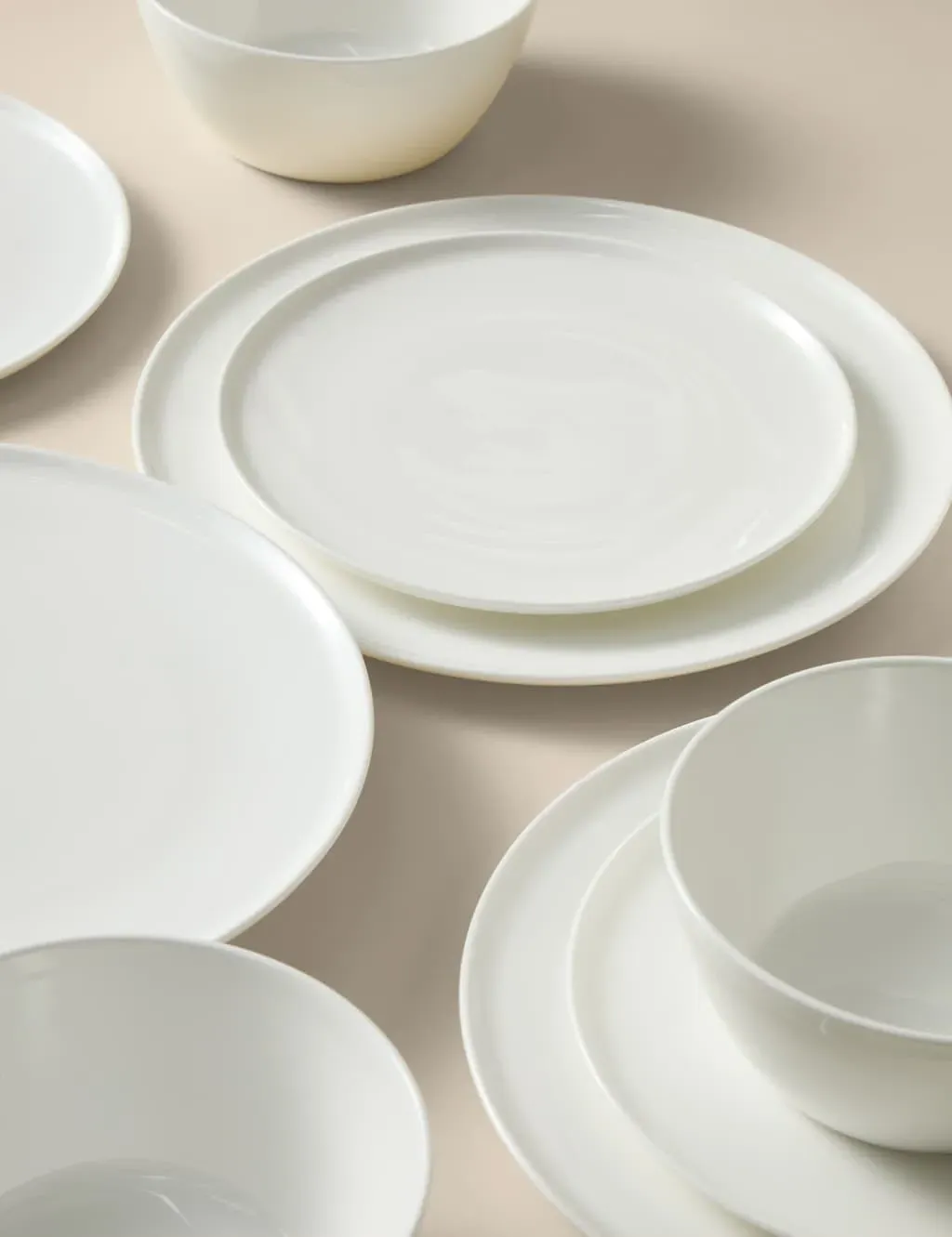 12 Piece Straight Sided Dinner Set - White, China product