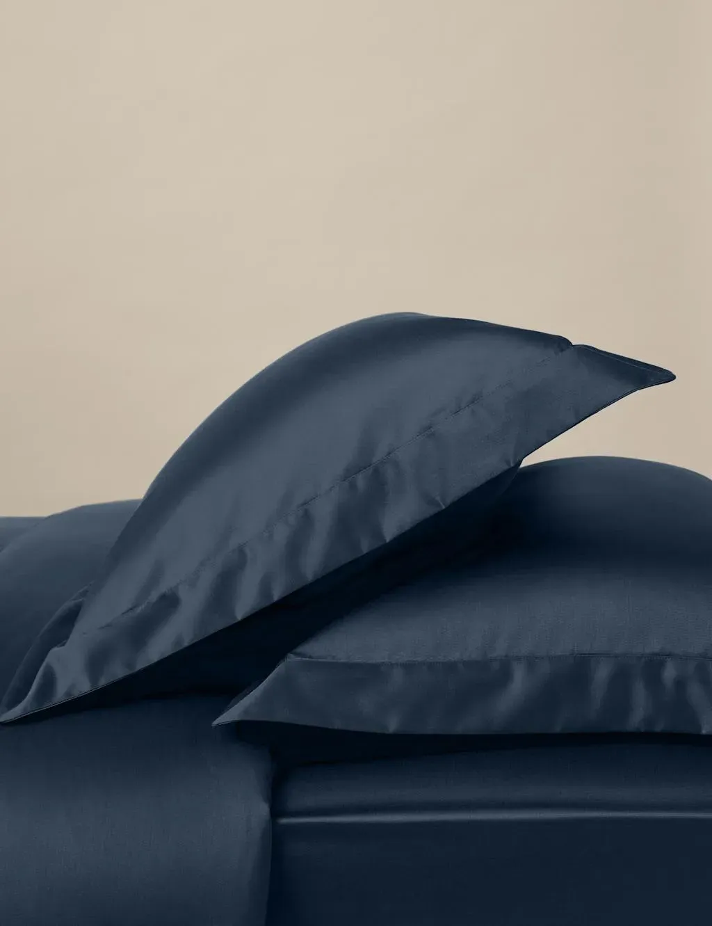 2 Pack Oxford Pillowcases 400 Thread Count - Navy, Egyptian Cotton product