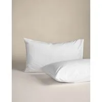 2 Pack Pure Cotton 180 Thread Count Pillowcases - White alternate view