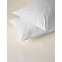 2 Pack Pure Cotton Pillow Protectors - White alternate view