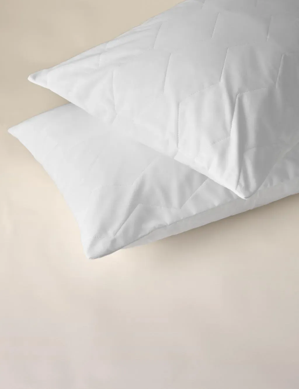 2 Pack Pure Cotton Pillow Protectors - White product