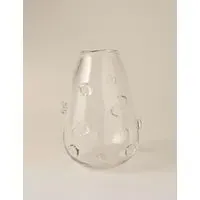 3D Raised Bobble Glass Vase - Clear alternate view