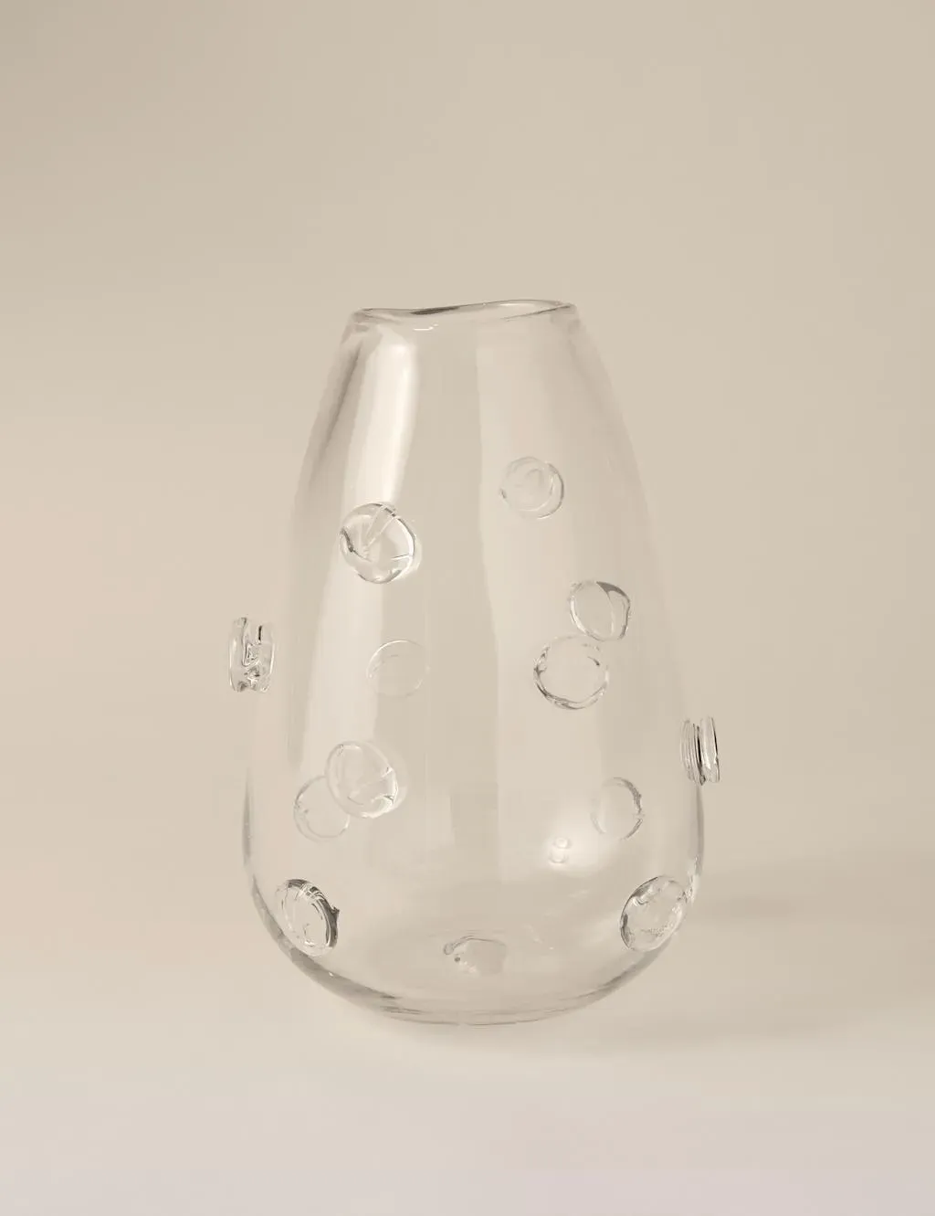 3D Raised Bobble Glass Vase - Clear product