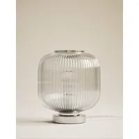 Amelia Table Lamp - Grey, Ribbed Glass alternate view