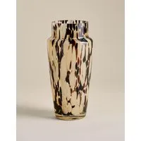 Animal Confetti Cylindrical Glass Vase - Brown alternate view