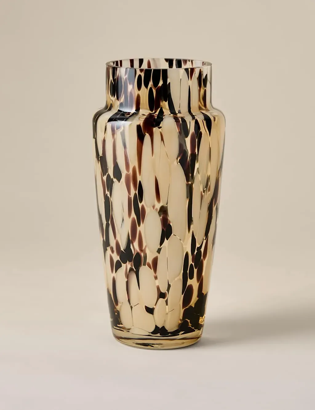 Animal Confetti Cylindrical Glass Vase - Brown product