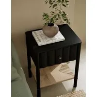 Ariana Bedside Table with Storage - Black alternate view