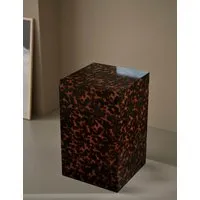 Blithe Tortoise Print Side Table - Black/Brown, Glass alternate view