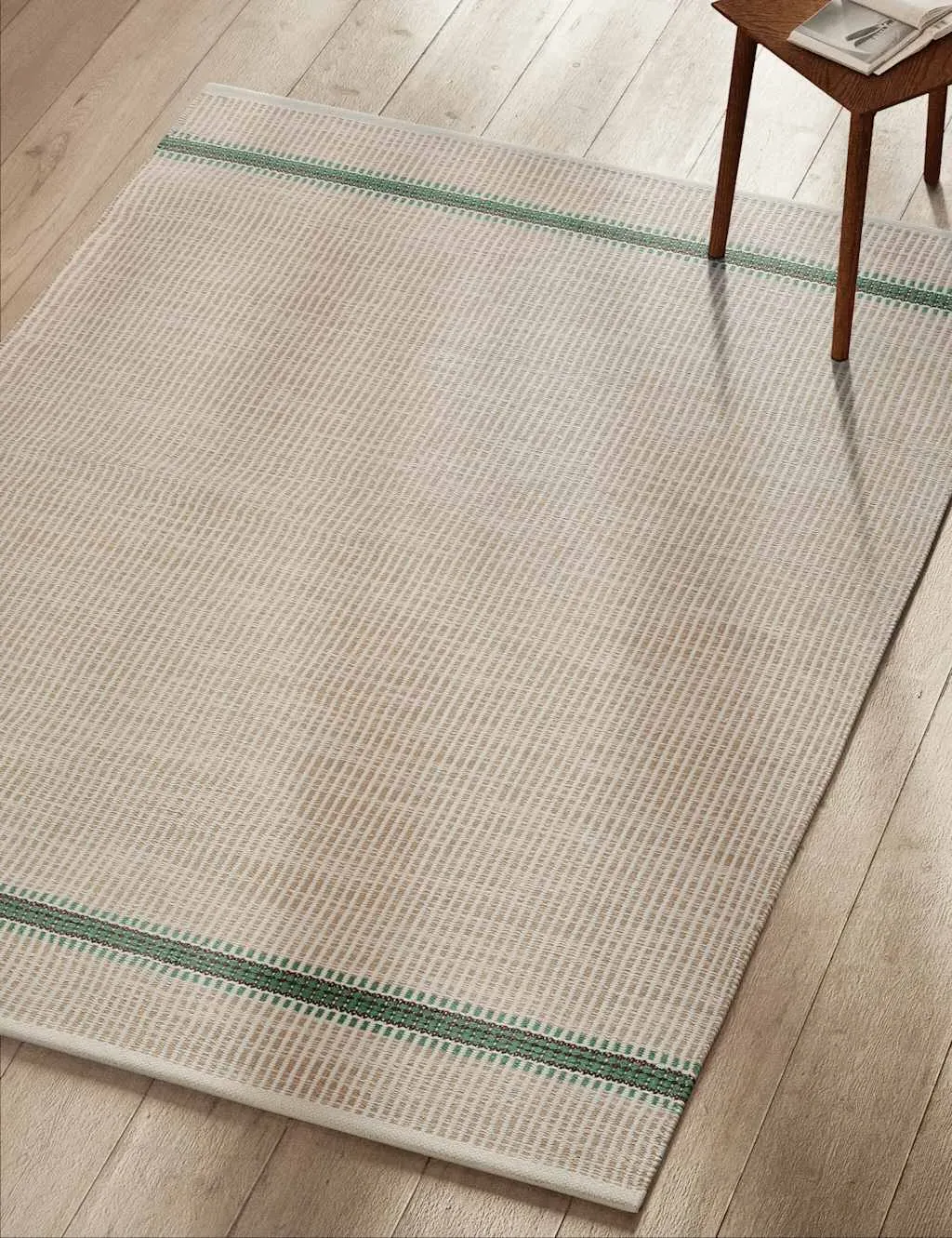 Border Striped Area Rug - Natural Mix product
