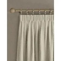 Boucle Pencil Pleat Curtains - Ecru, Polyester alternate view