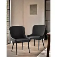 Braxton Set of 2 Dining Chairs - Charcoal alternate view