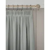 Brushed Pencil Pleat Blackout Thermal Curtains - Grey alternate view