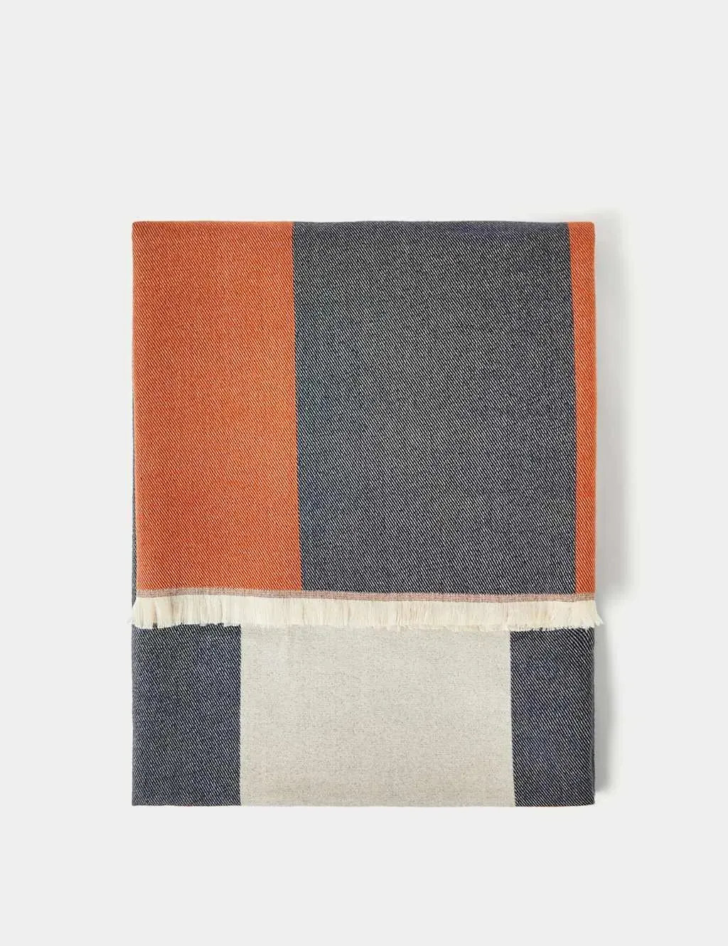 Brushed Woven Geometric Throw - Navy Mix product