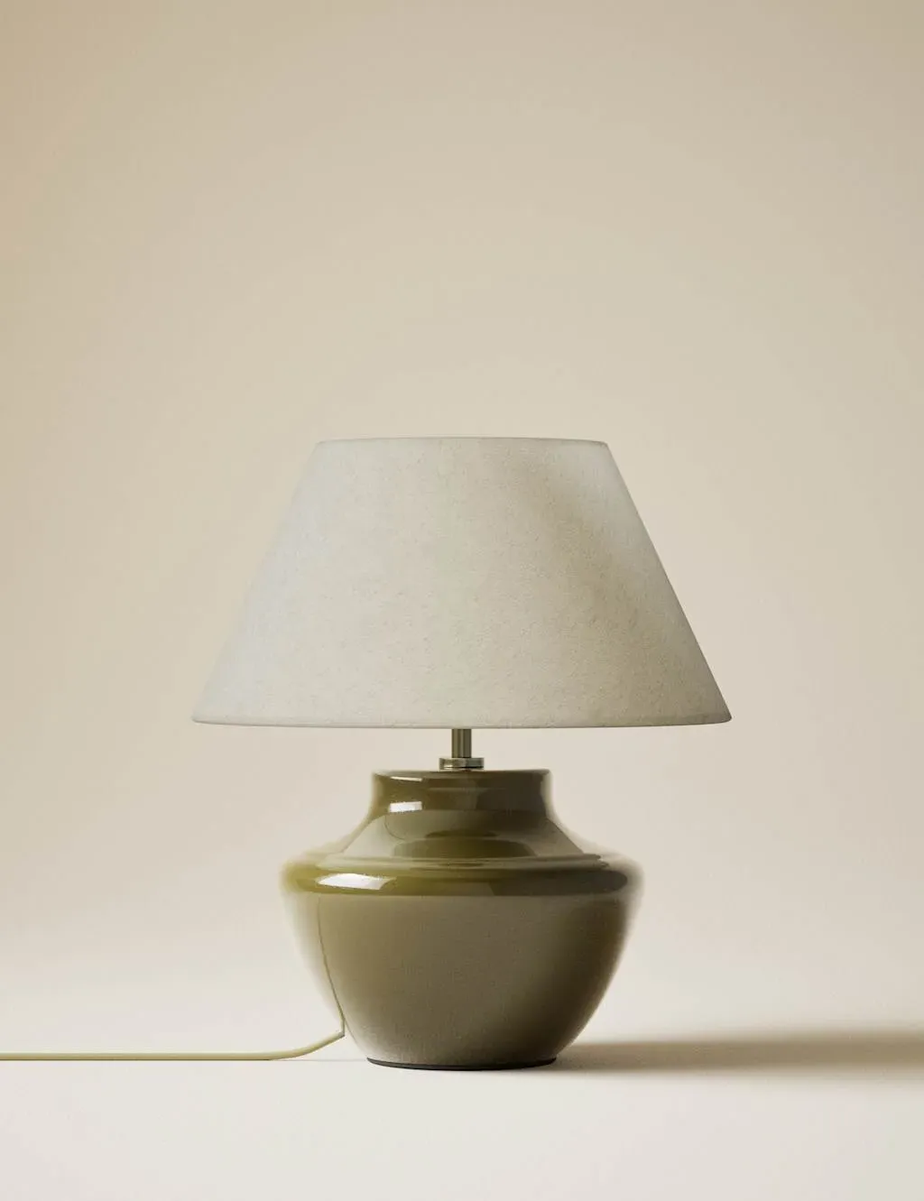 Ceramic Urn Base Table Lamp - Green product