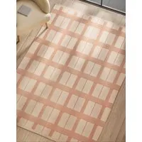 Checked Rectangular Rug - Pink Mix alternate view