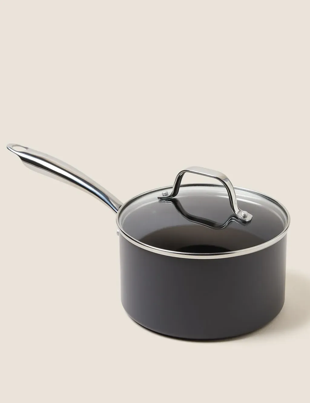 Chef Hard Anodised 18cm Saucepan - Black product