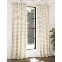 Chenille Gingham Multiway Blackout Curtains - Olive alternate view