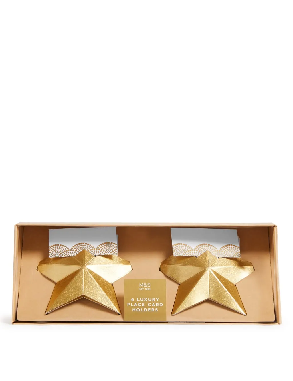 Christmas Star Place Card Holder Pack - Set of 6 product