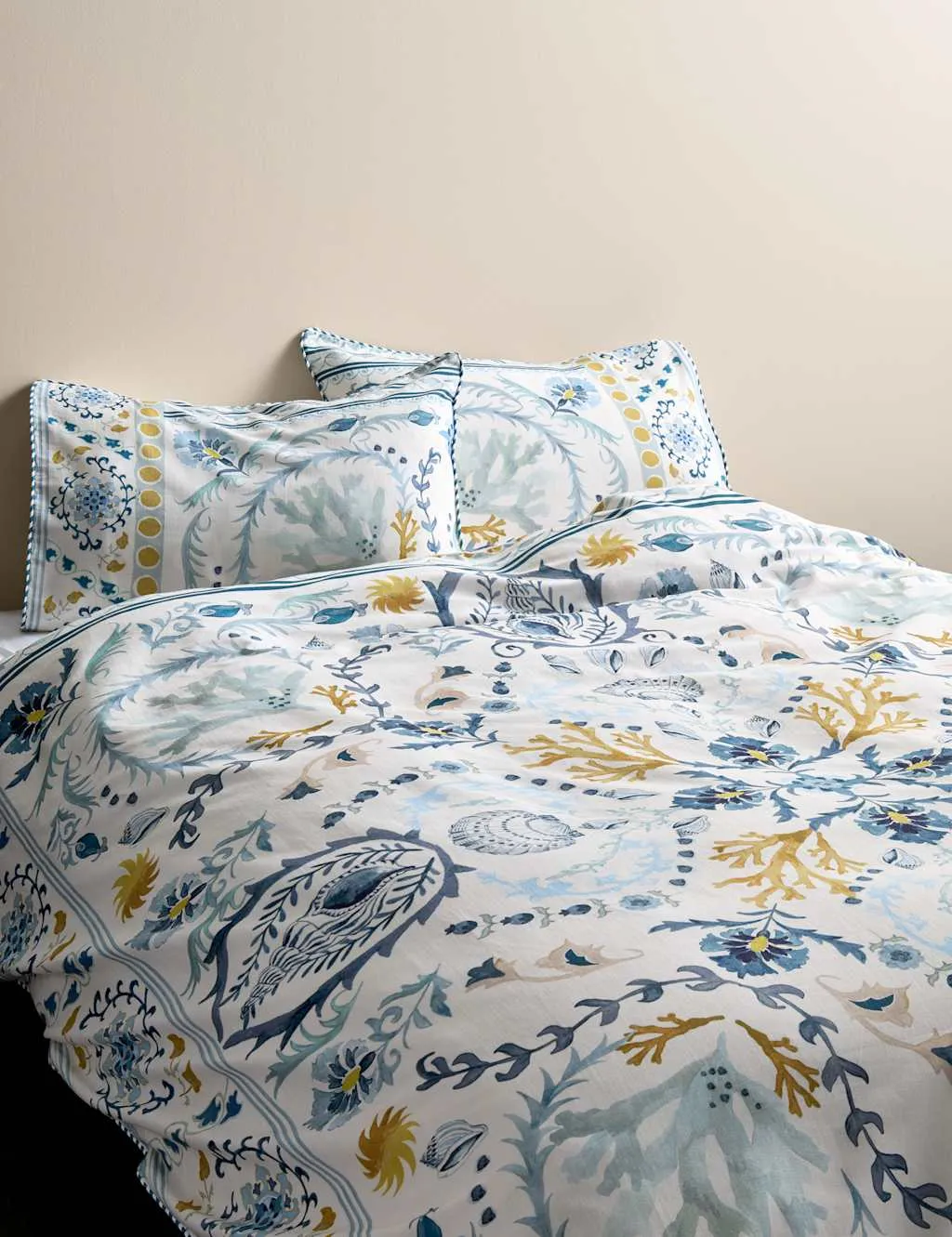 Coastal Suzani Bedding Set - Blue Mix, Pure Cotton product