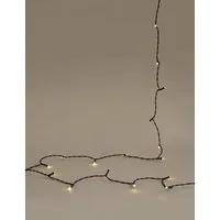 100 LED Warm White Battery String Lights - White alternate view