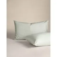 2 Pack Pillowcases 180 Thread Count - Silver Grey, Cotton alternate view