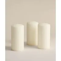 Set of 3 Pillar Candles - White alternate view
