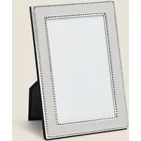 Mia Beaded Photo Frame 4x6 inch - Grey, Metal alternate view